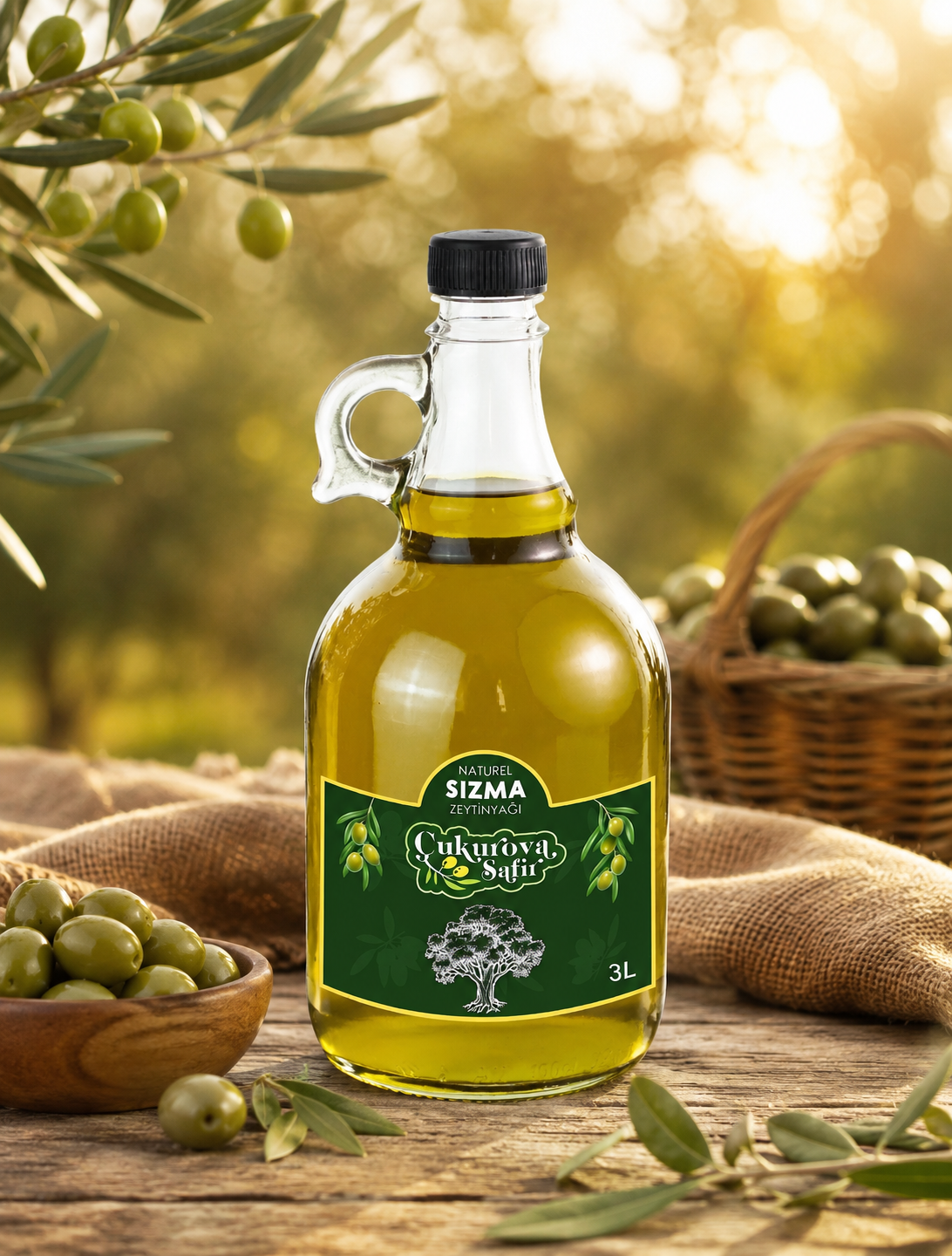 Çukurova Safir 3 Lt Naturel Sızma Zeytin Yağı