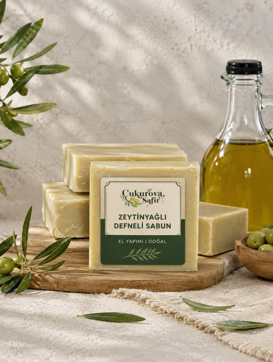 Çukurova Safir 1 KG  Defneli Zeytinyağlı El Yapımı Doğal Sabun